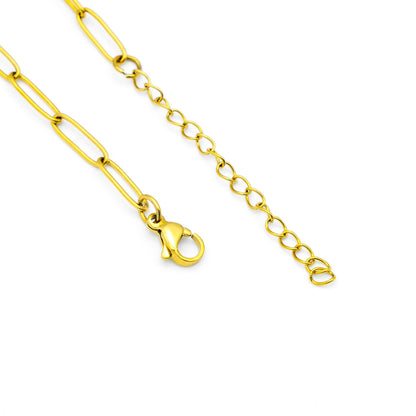 Elegant Link Chain Bracelet with Projection Pearl