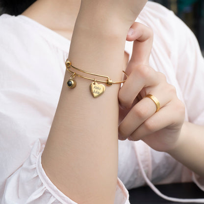 Photo Projection Bracelet with Name Charm