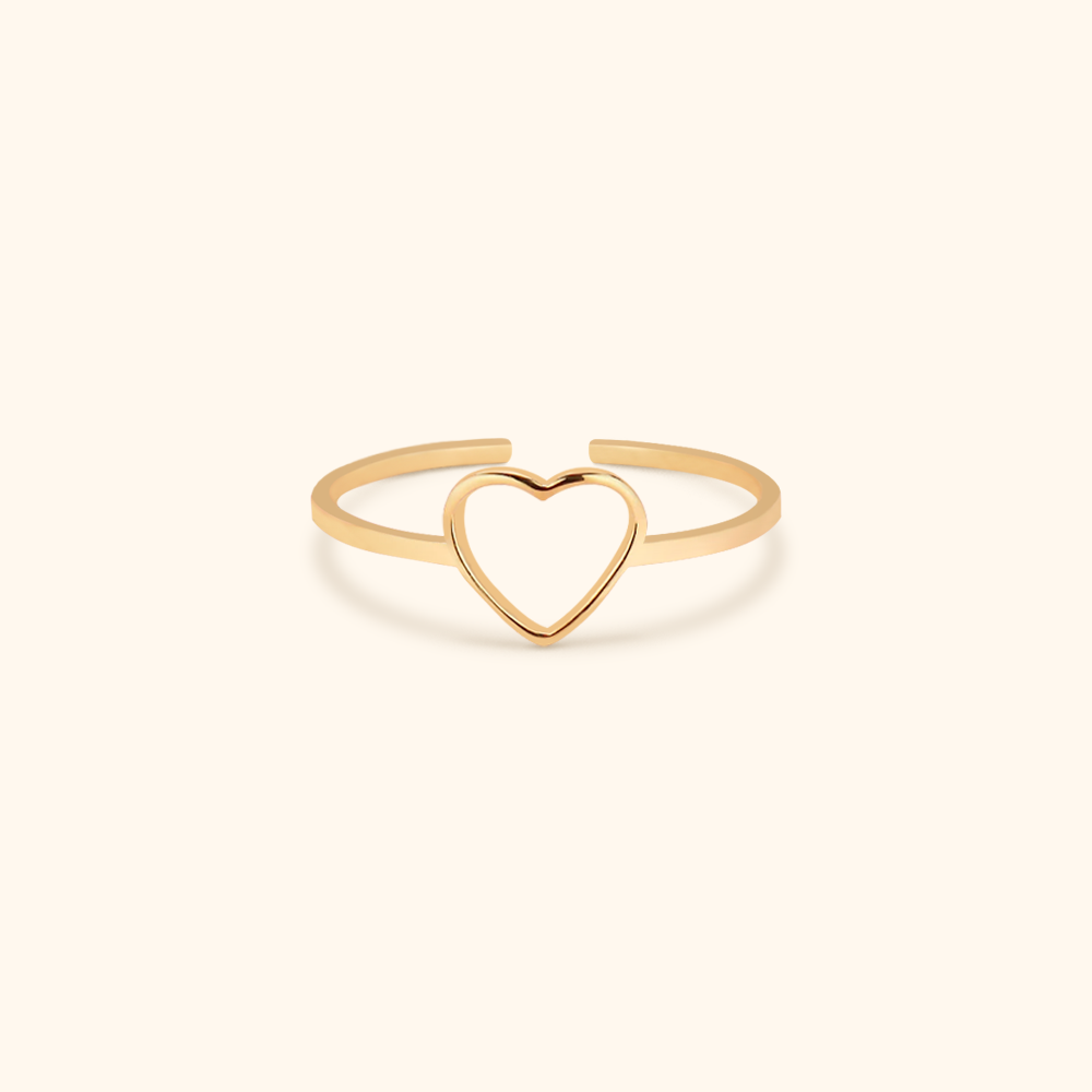 Heart-Shaped Minimalist Rings