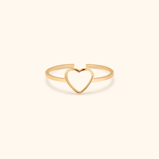 Heart-Shaped Minimalist Rings