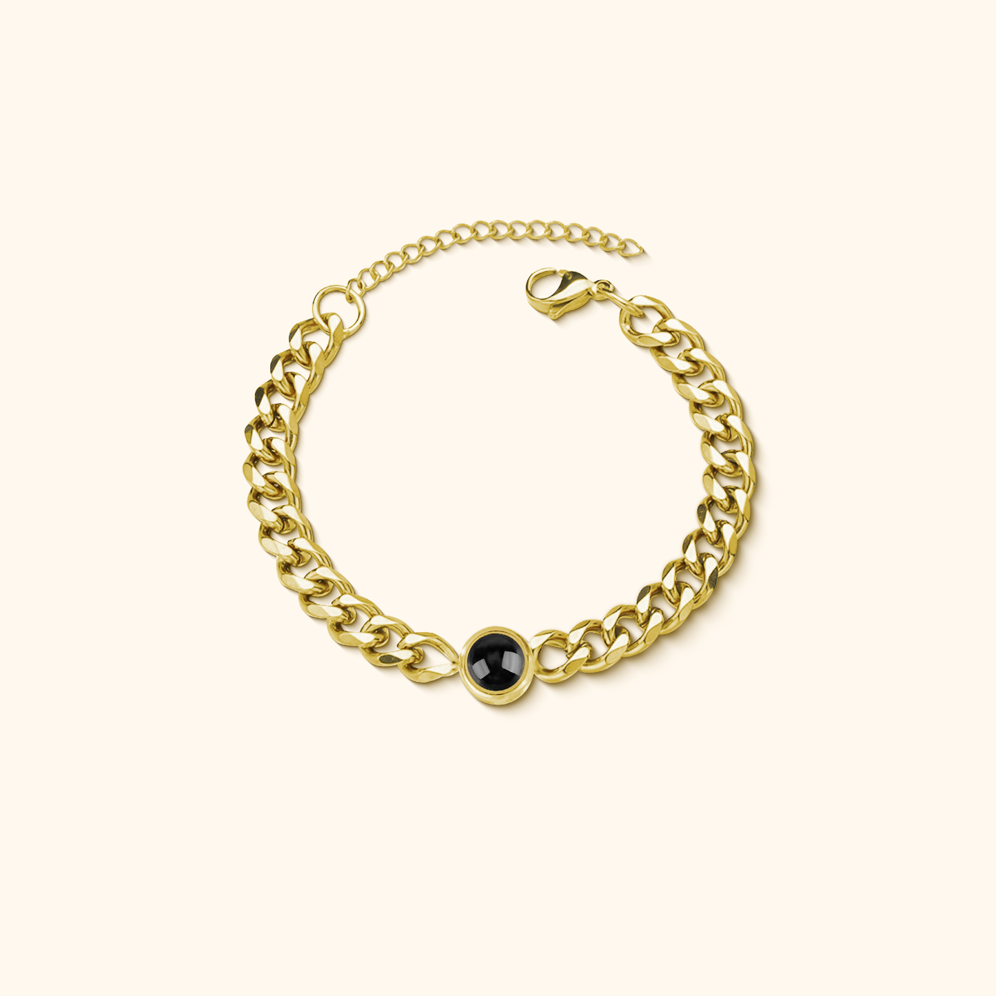 Personalised Cuban Projection Bracelet