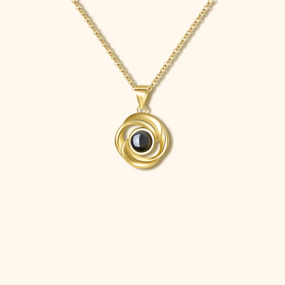 Swirl Photo Projection Pendant Necklace