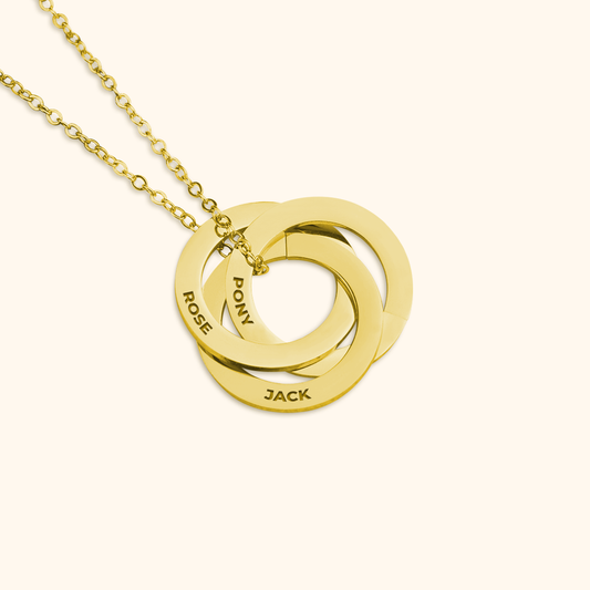Personalised Linked Circle Necklace