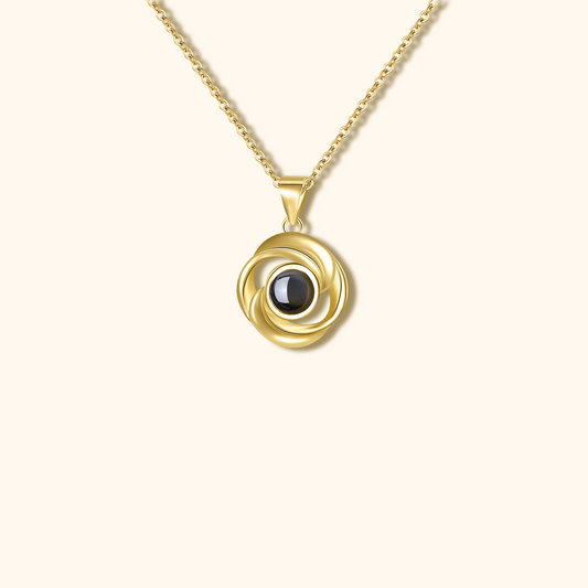 Whirl Photo Projection Pendant Necklace