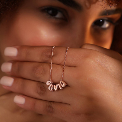 Personalised Bubble Letter Necklace