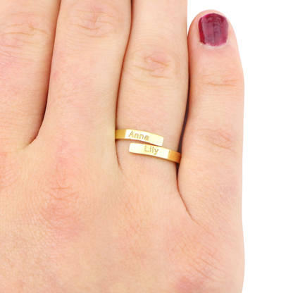 Double Kirographic Name Ring