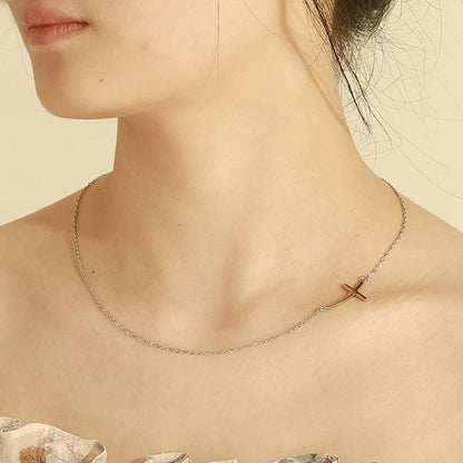 Personalised Curved Cross Necklace