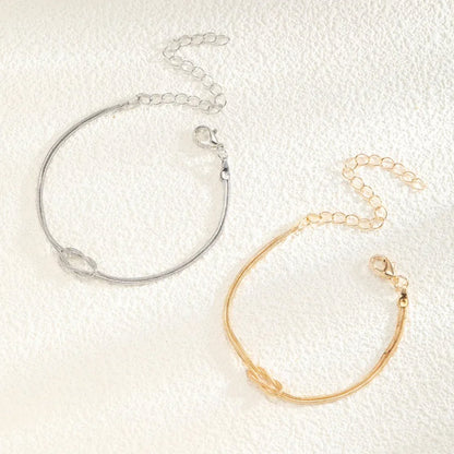 Interlinked Knot Couple Bracelet