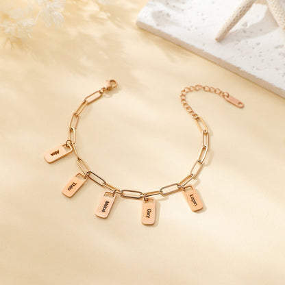 Personalised Name Charm Bracelet
