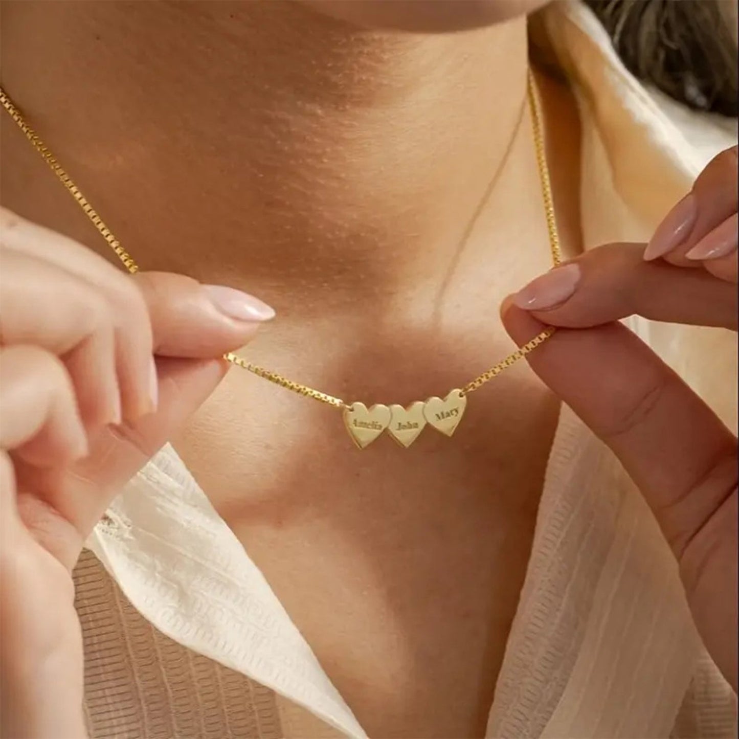 Personalised Heart-Shaped Engraved Necklace