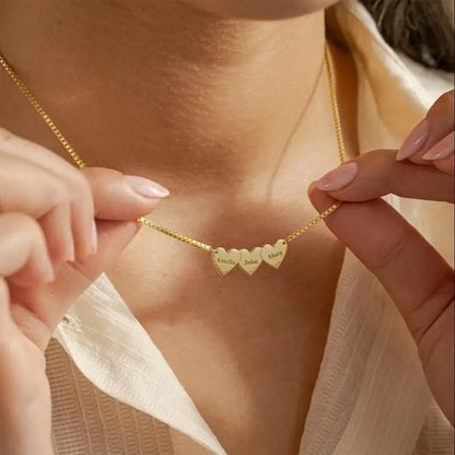 Personalised Heart-Shaped Engraved Necklace