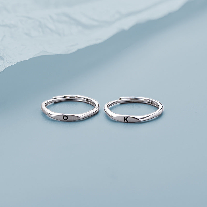 Personalised Silver Initial Ring