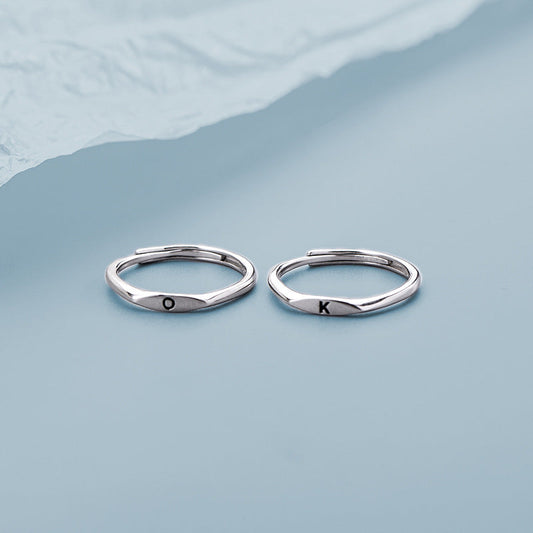 Personalised Silver Initial Ring