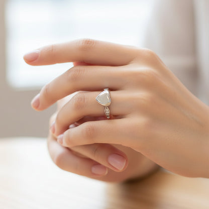 Eternal Heart's Urn Ring with Message Card