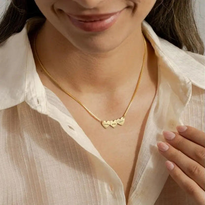 Personalised Heart-Shaped Engraved Necklace