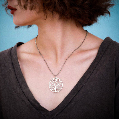 Customisable Family Tree Necklace with 1-9 Names