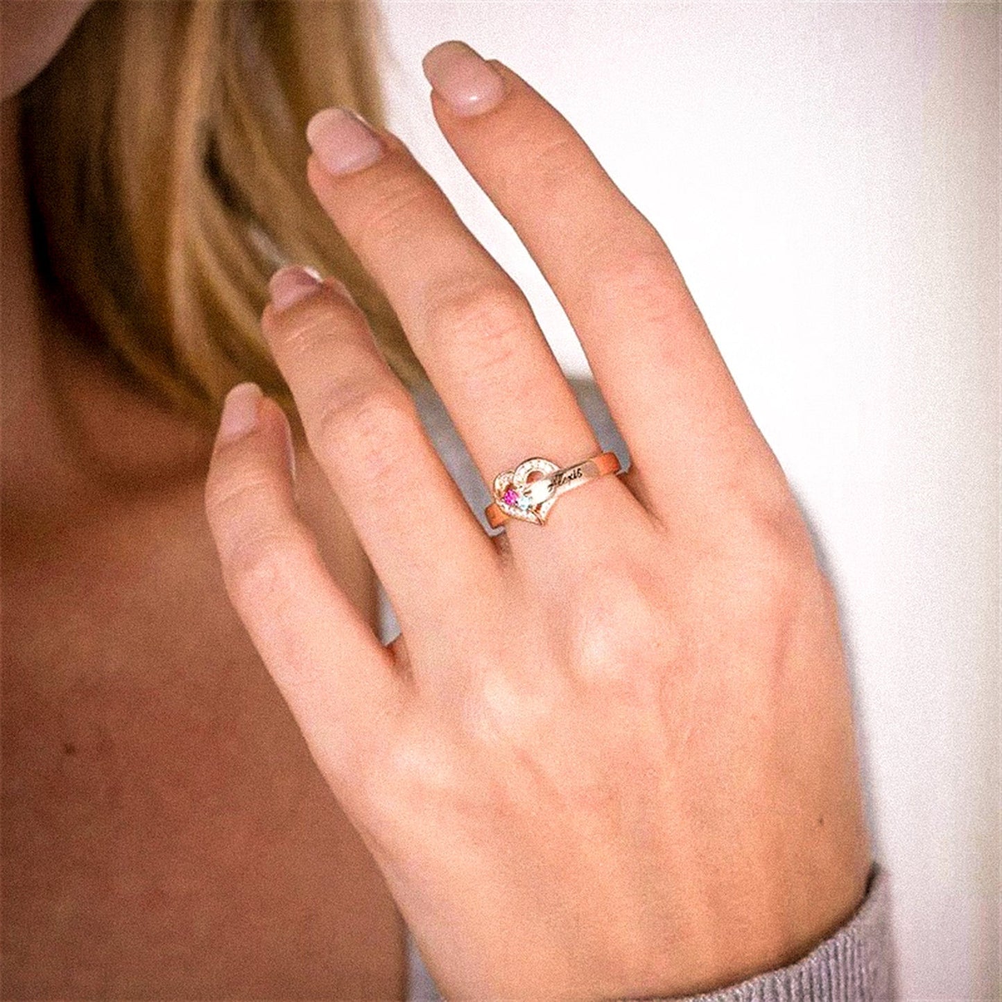 Personalised Ring with Birthstones