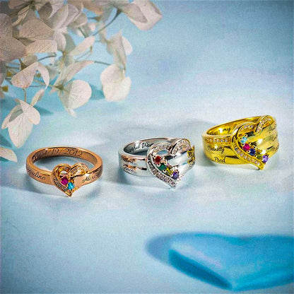 Personalised Ring with Birthstones