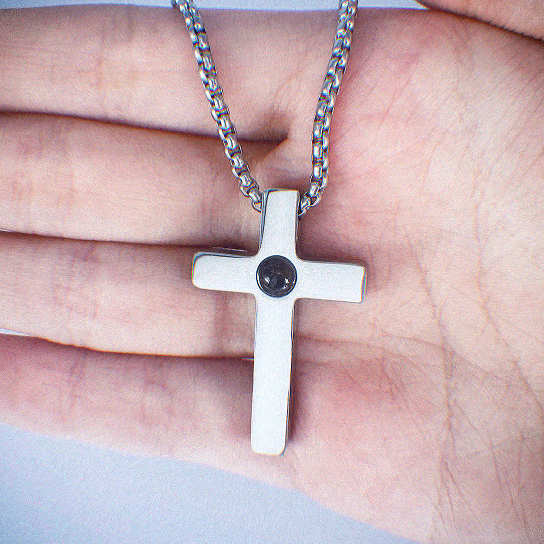 Customisable Cross Necklace with Projection
