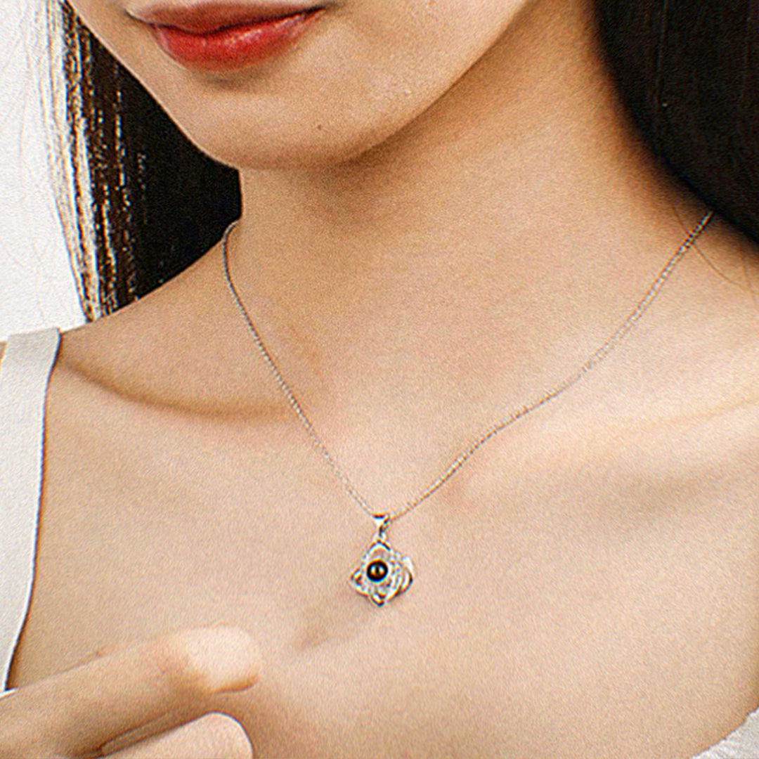 Personalised Interwoven Photo Projection Necklace