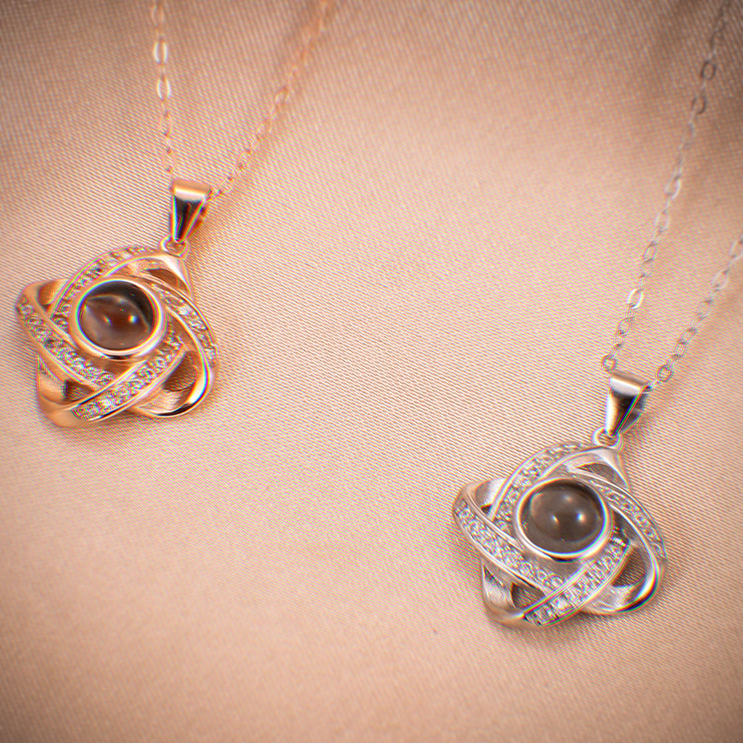 Personalised Interwoven Photo Projection Necklace