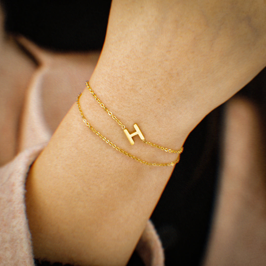 Fine Letter Bracelet
