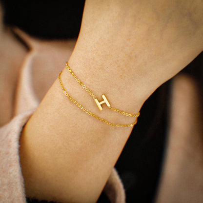 Fine Letter Bracelet