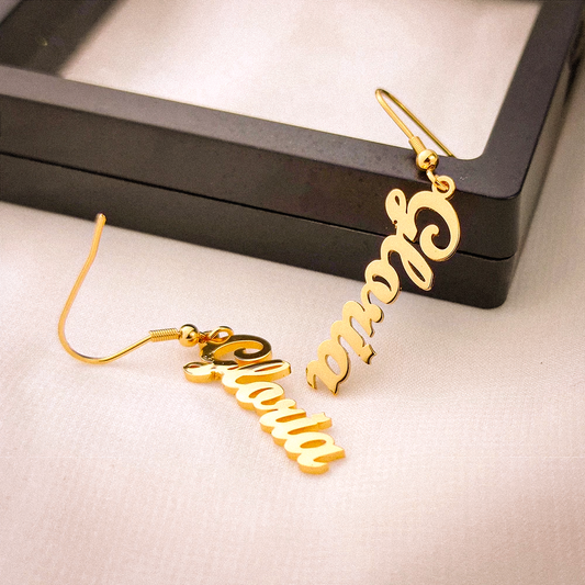 Luxurious Vertical Name Earrings
