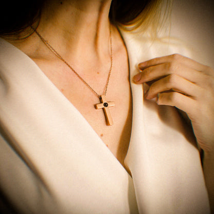 Customisable Cross Necklace with Projection