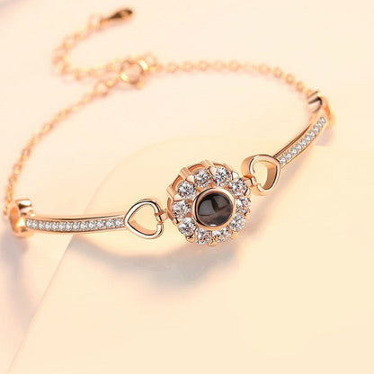 Personalised Round Photo Projection Bracelet