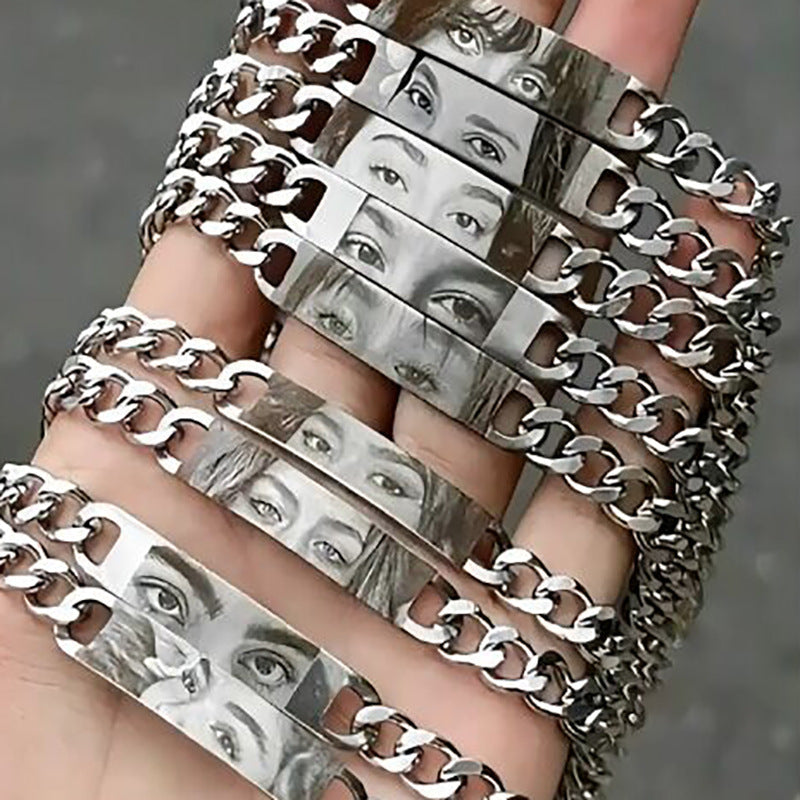Personalised Engraved Eye Bracelet