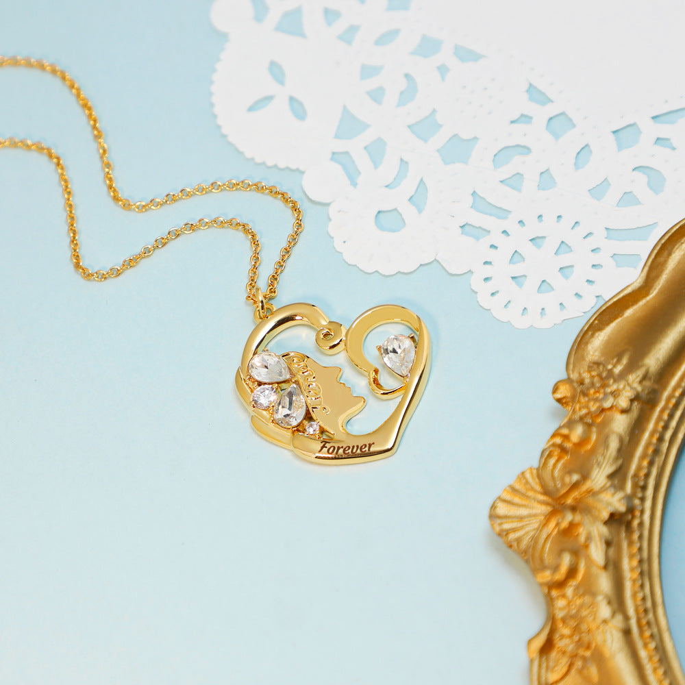 Mum's Heart Birthstone Necklace