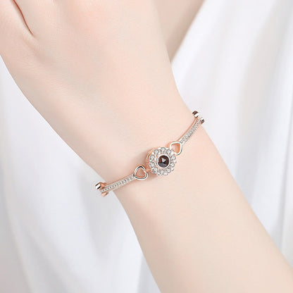 Personalised Round Photo Projection Bracelet