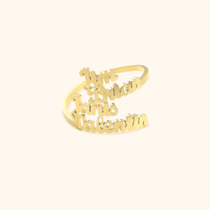 Luxurious Ring with Four Names