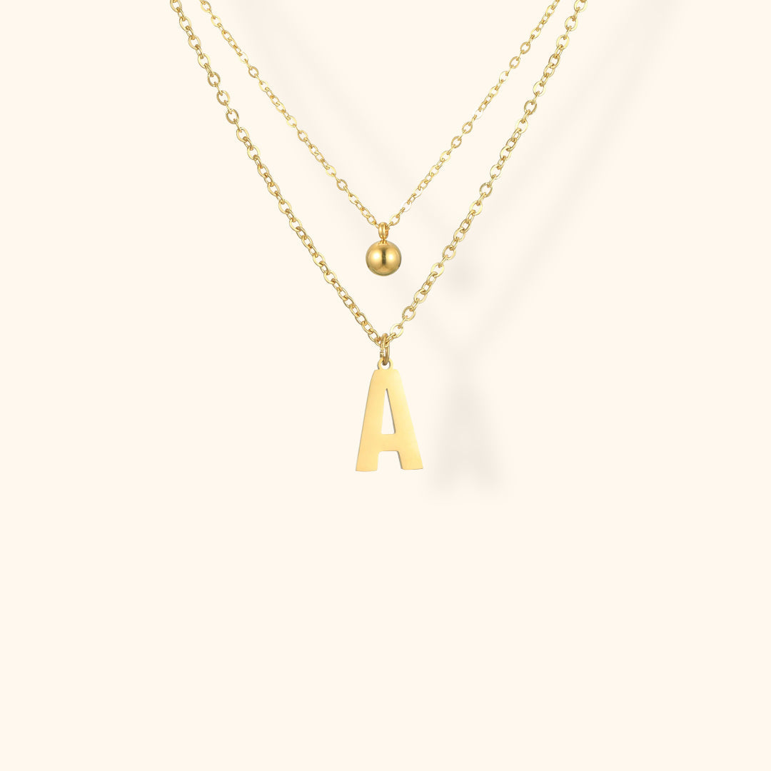 Letter Necklace with Charm