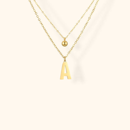 Letter Necklace with Charm