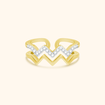 Double Wave Ring