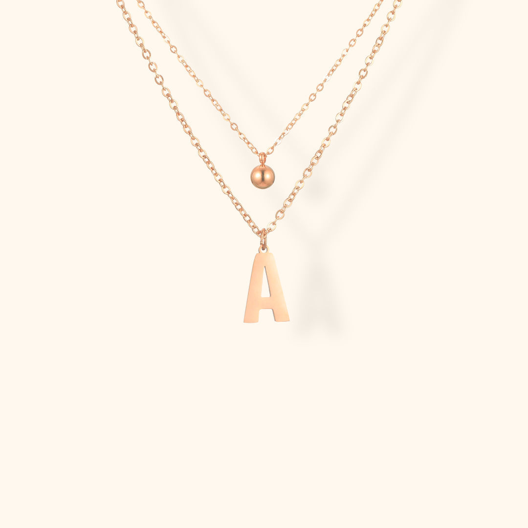 Letter Necklace with Charm