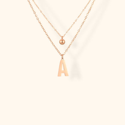 Letter Necklace with Charm