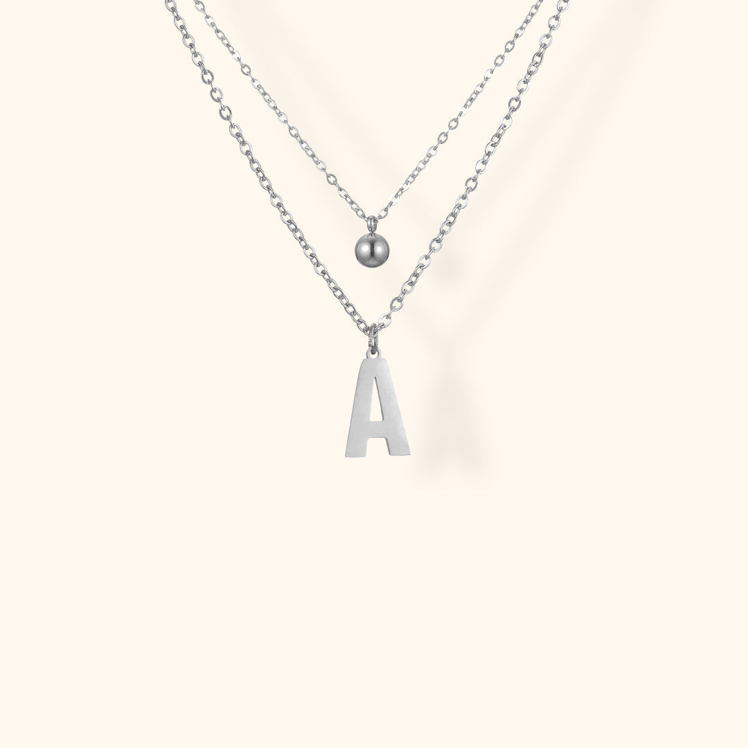 Letter Necklace with Charm