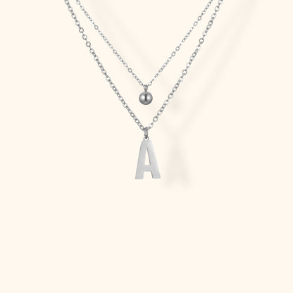 Letter Necklace with Charm