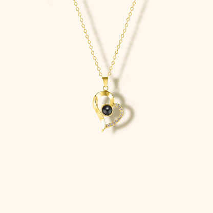 Heart-Shaped Custom Photo Projection Necklace
