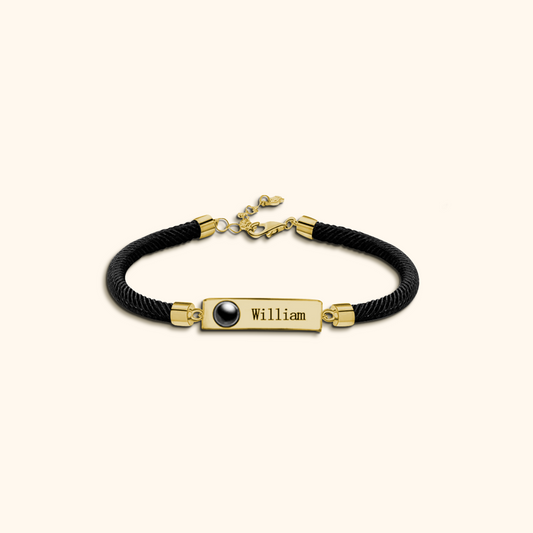 Personalised Name Bracelet with Projection Charm