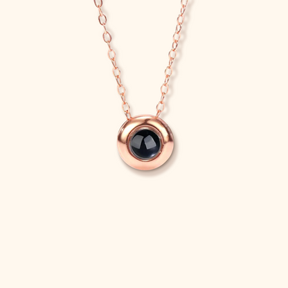 Spherical Necklace with Projection Charm