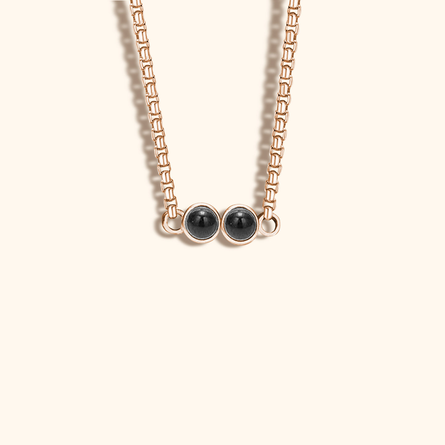 Photo Necklace with Double Projection Charm