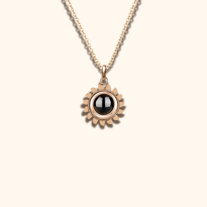 Sun Pendant Necklace with Projection Charm