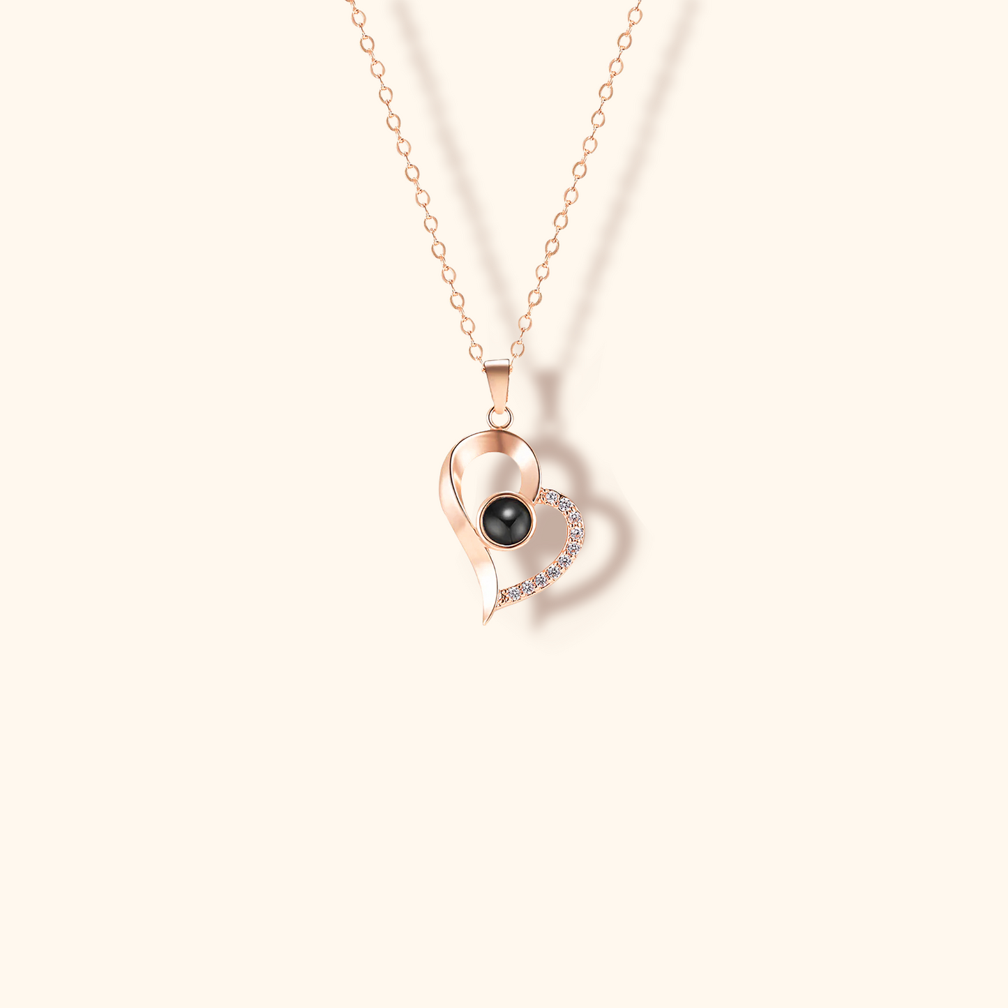 Heart-Shaped Custom Photo Projection Necklace
