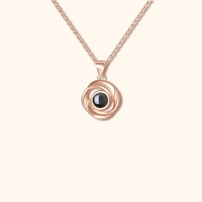 Swirl Photo Projection Pendant Necklace