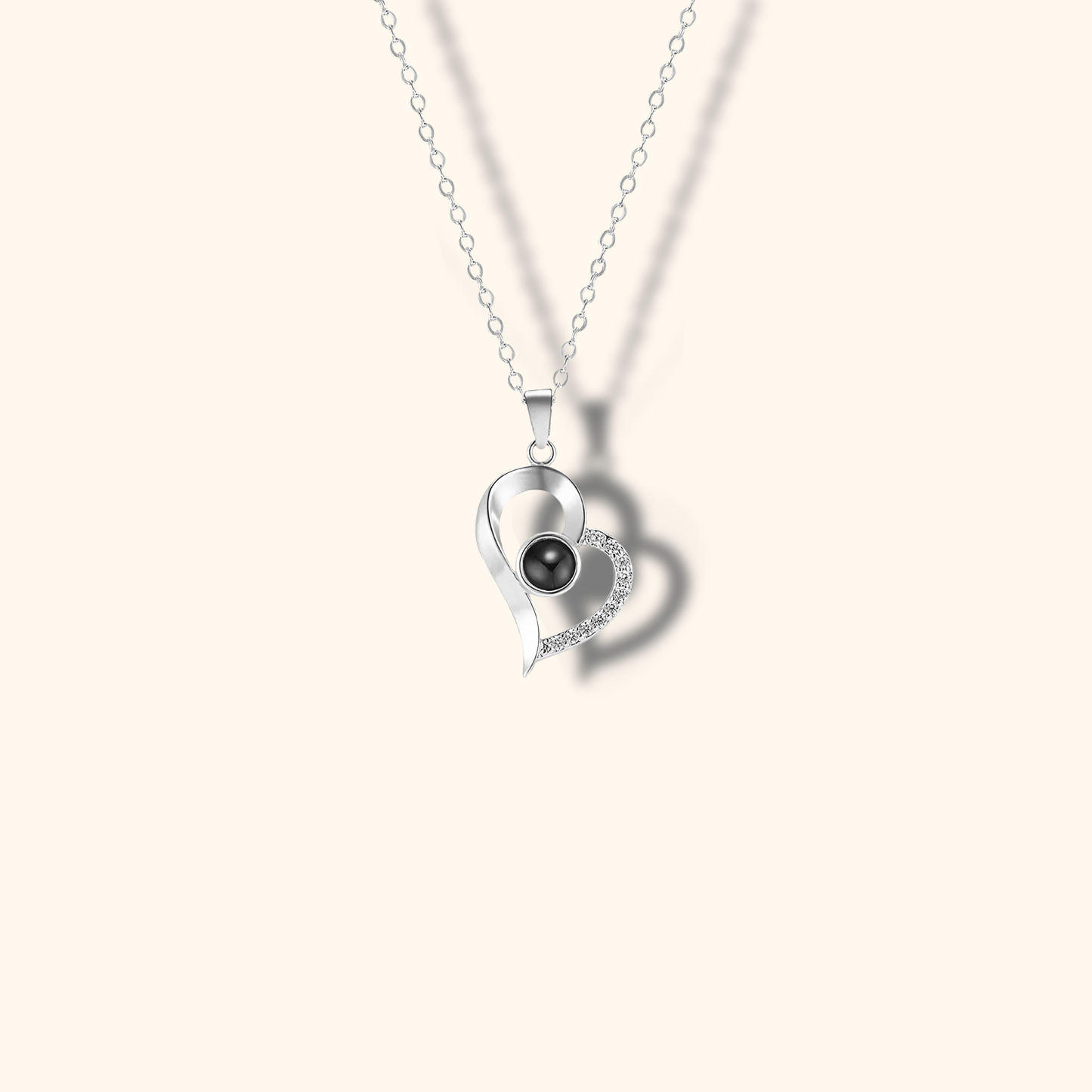 Heart-Shaped Custom Photo Projection Necklace