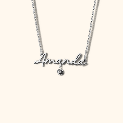 Name Necklace with Projection Pendant